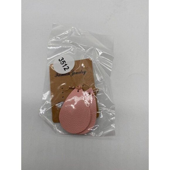 Women's‎ Pink Teardrop Statement Earrings Fashion Jewelry Hook Style Lightweight - Picture 2 of 6